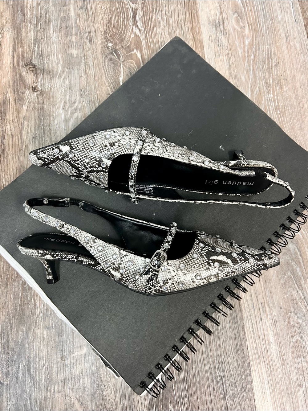 MADDEN GIRL 📞 Krystal Mary Jane Kitten Heel Slingback Pump - Size 8 - Picture 2 of 5